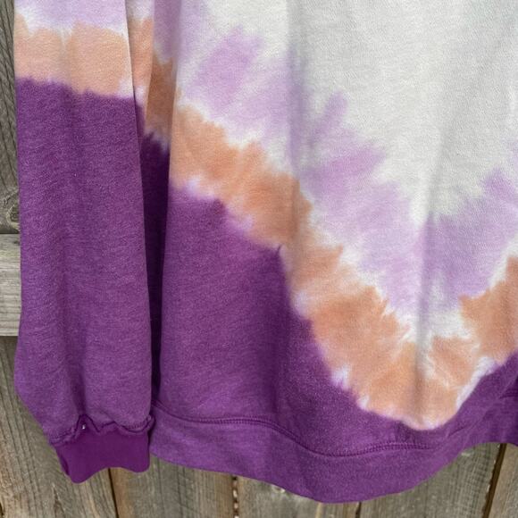 Free People Movement Metti Tie Dye Sweatshirt Oversized Ombre Purple Size Small - Picture 9 of 12